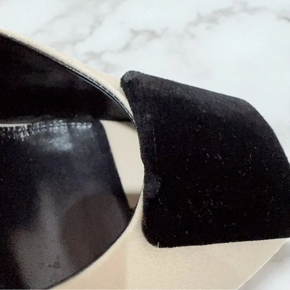 NIB Authentic Saint Laurent Franky 115 Satin Sandals Nero - Picture 8 of 11